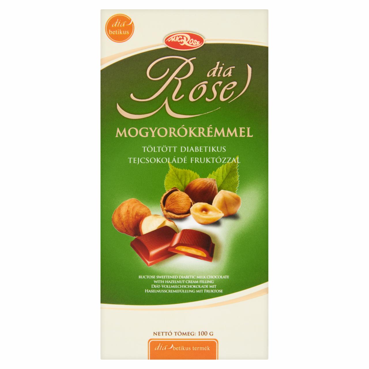 Photo - MicRose DiaRose Fructose Sweetened Diabetic Milk Chocolate with Hazelnut Cream Filling 100 g