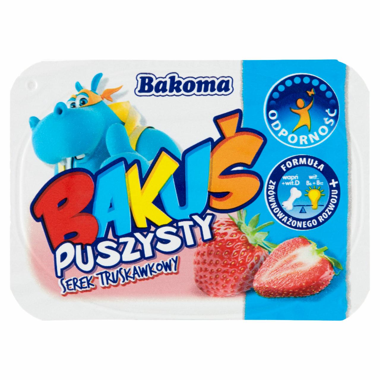 Photo - Bakoma Bakuś Strawberry Fluffy Fromage Frais 90 g