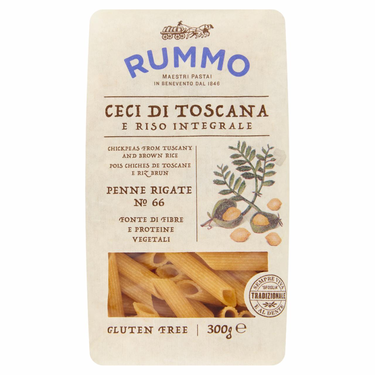Photo - Rummo Penne Rigate Dry Pasta Made from Chickpeas and Brown Rice 300 g
