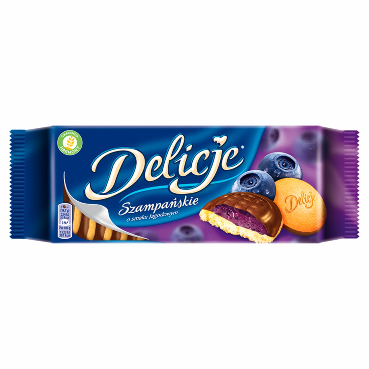 Photo - Delicje Szampańskie Biscuits with Blueberry Jelly Coated with Chocolate 147 g