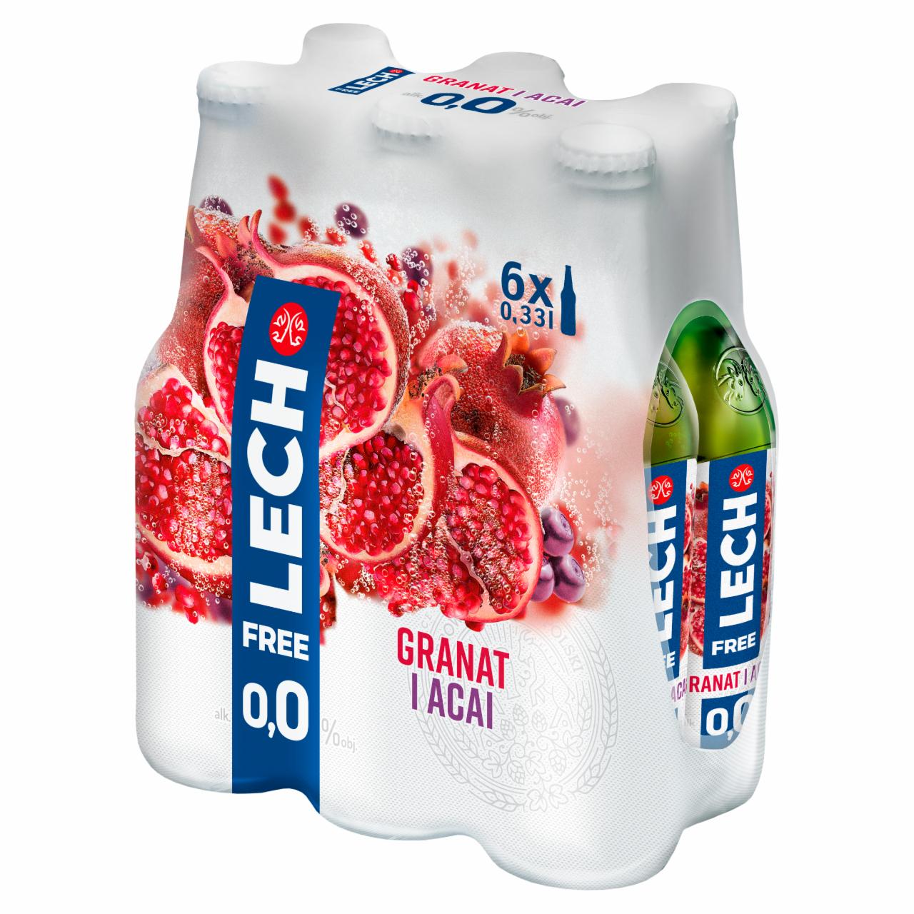 Photo - Lech Free Pomegranate and Acai Non-Alcoholic Beer 6 x 0.33 L