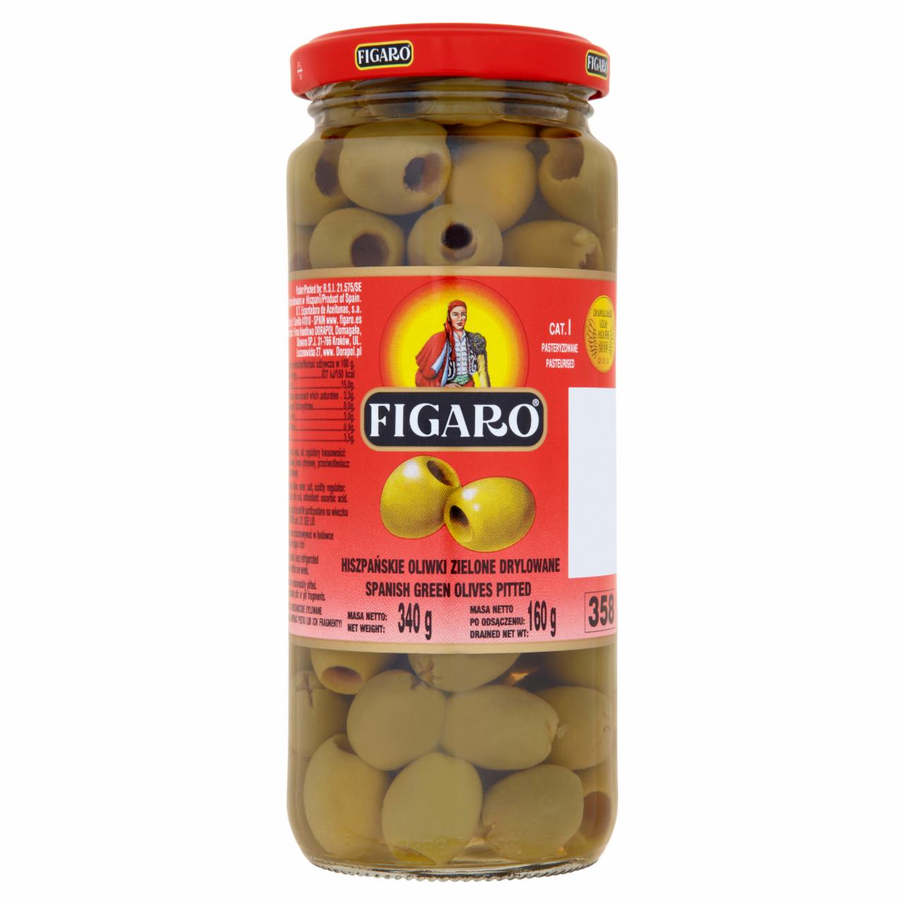 Photo - Figaro Pitted Spanish Green Olives 340 g