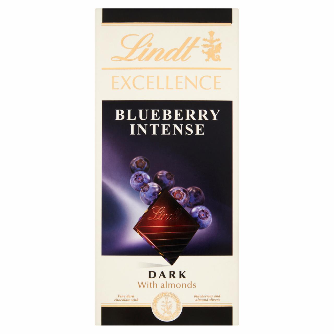 Photo - Lindt Excellence Blueberry Intense Dark Chocolate 100 g