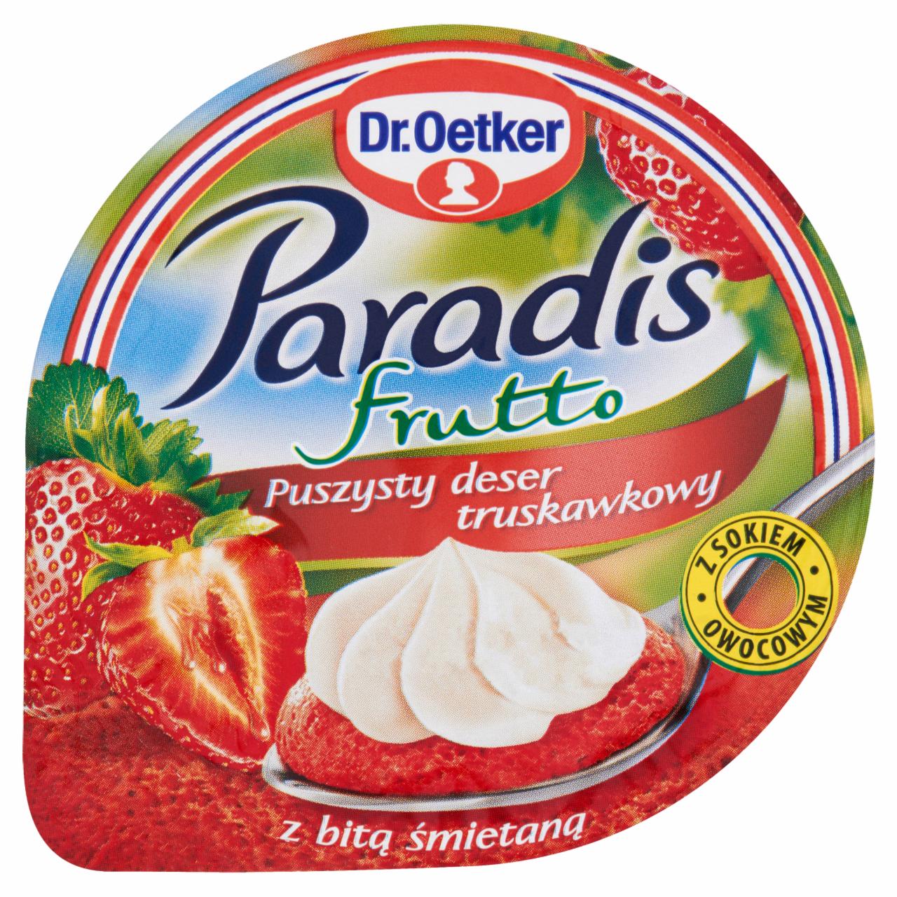 Photo - Dr. Oetker Paradis Frutto Fluffy Strawberry Dessert with Whipped Cream 110 g