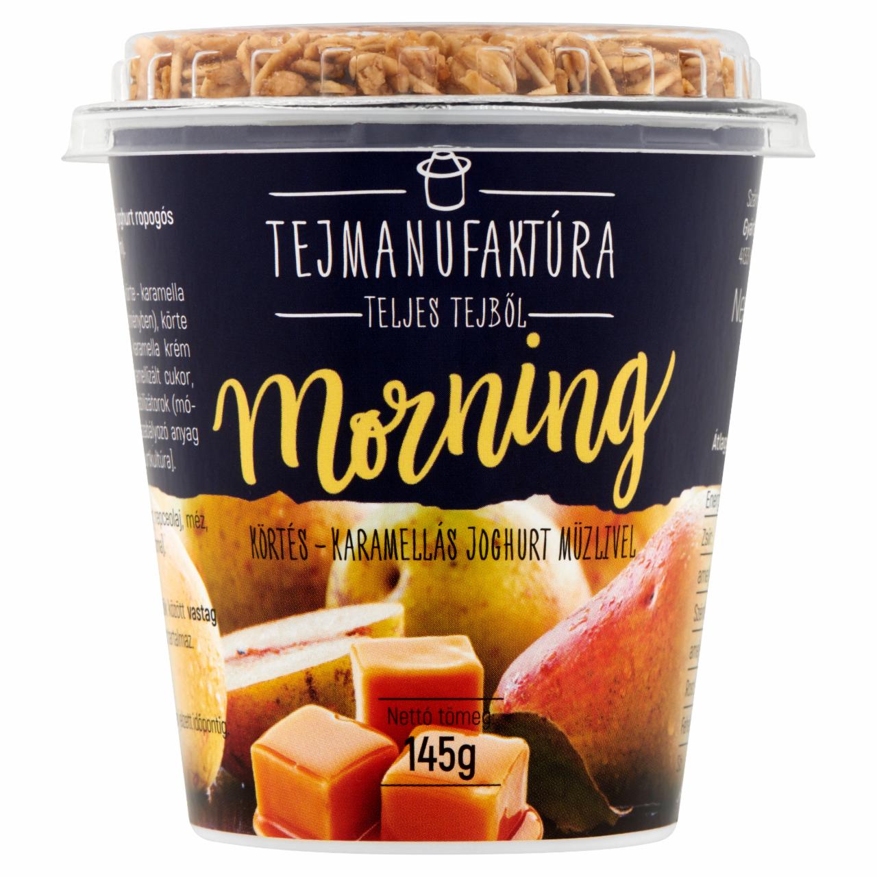 Photo - Tejmanufaktúra Morning Pear-Caramel Yoghurt with Muesli 145 g