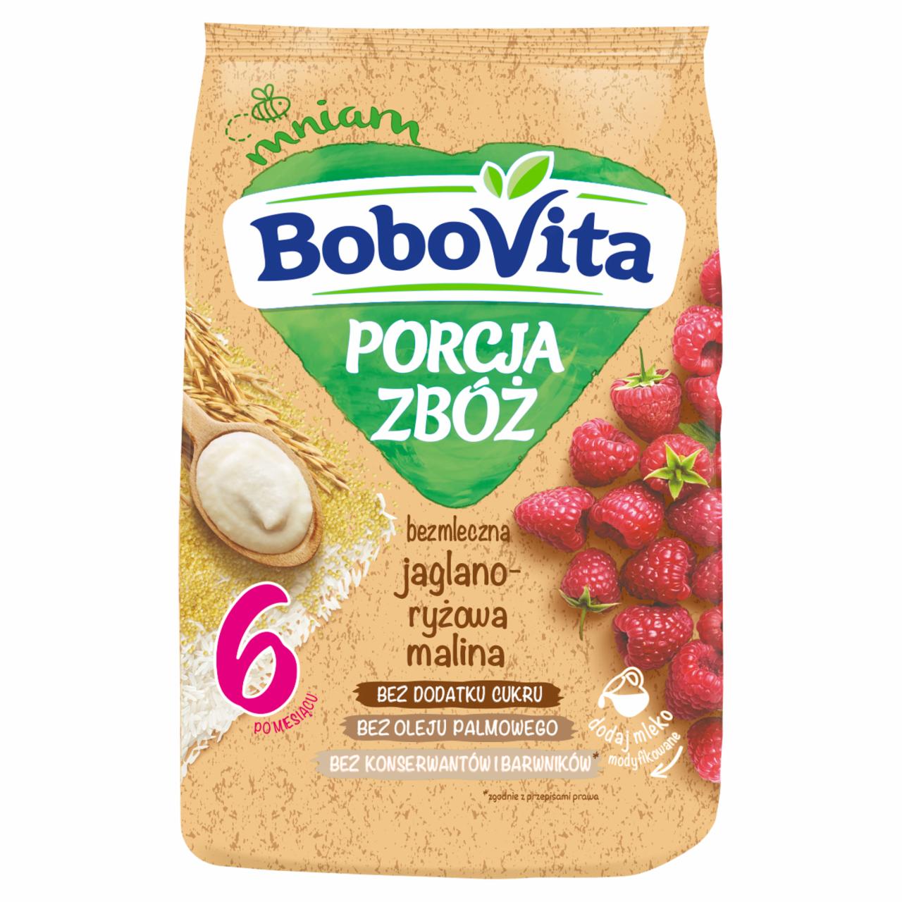 Photo - BoboVita Porcja zbóż Millet-Rice Raspberry after 6 Months Milk Free Porridge 170 g