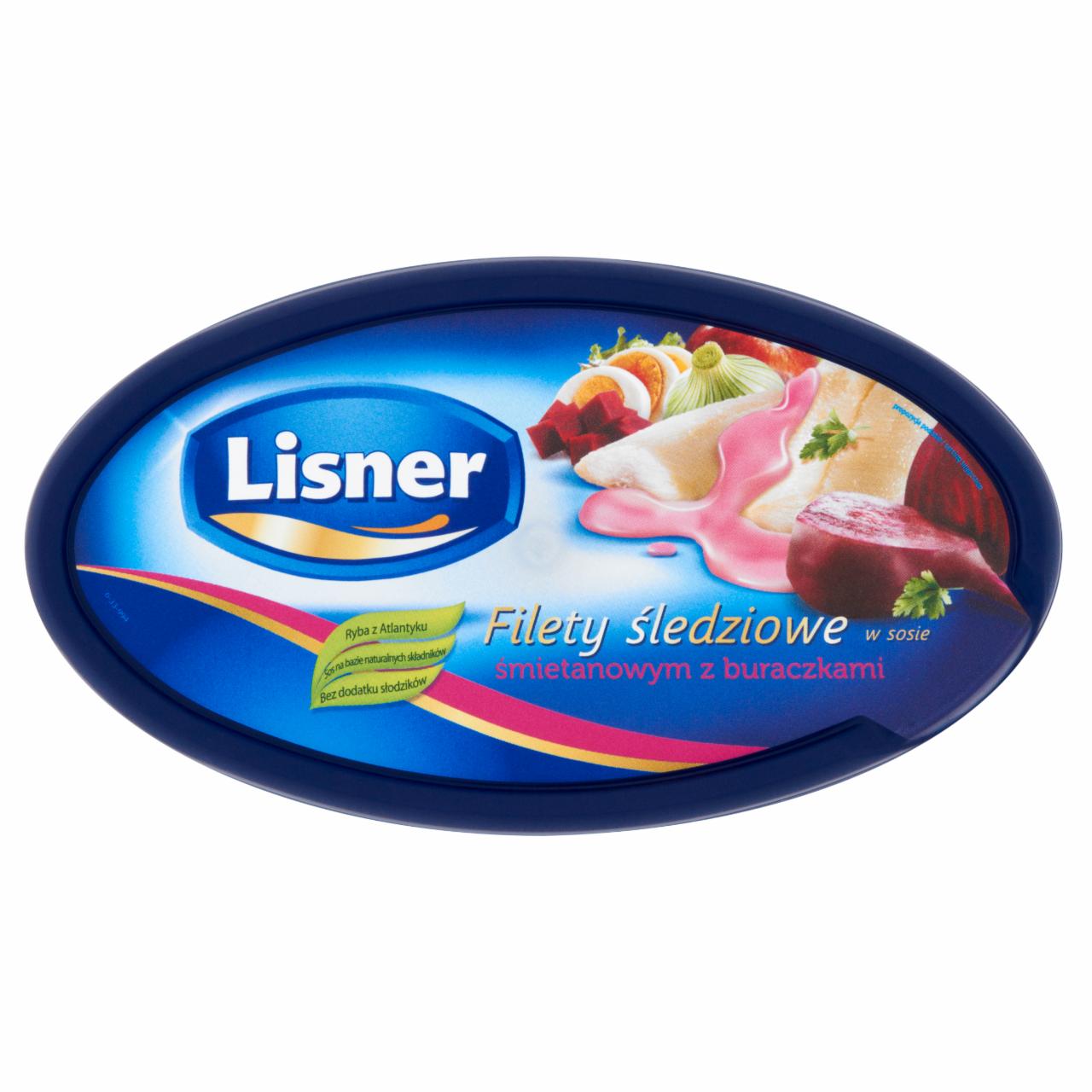 Photo - Lisner Herring Fillets in Cream Sauce with Beets 280 g