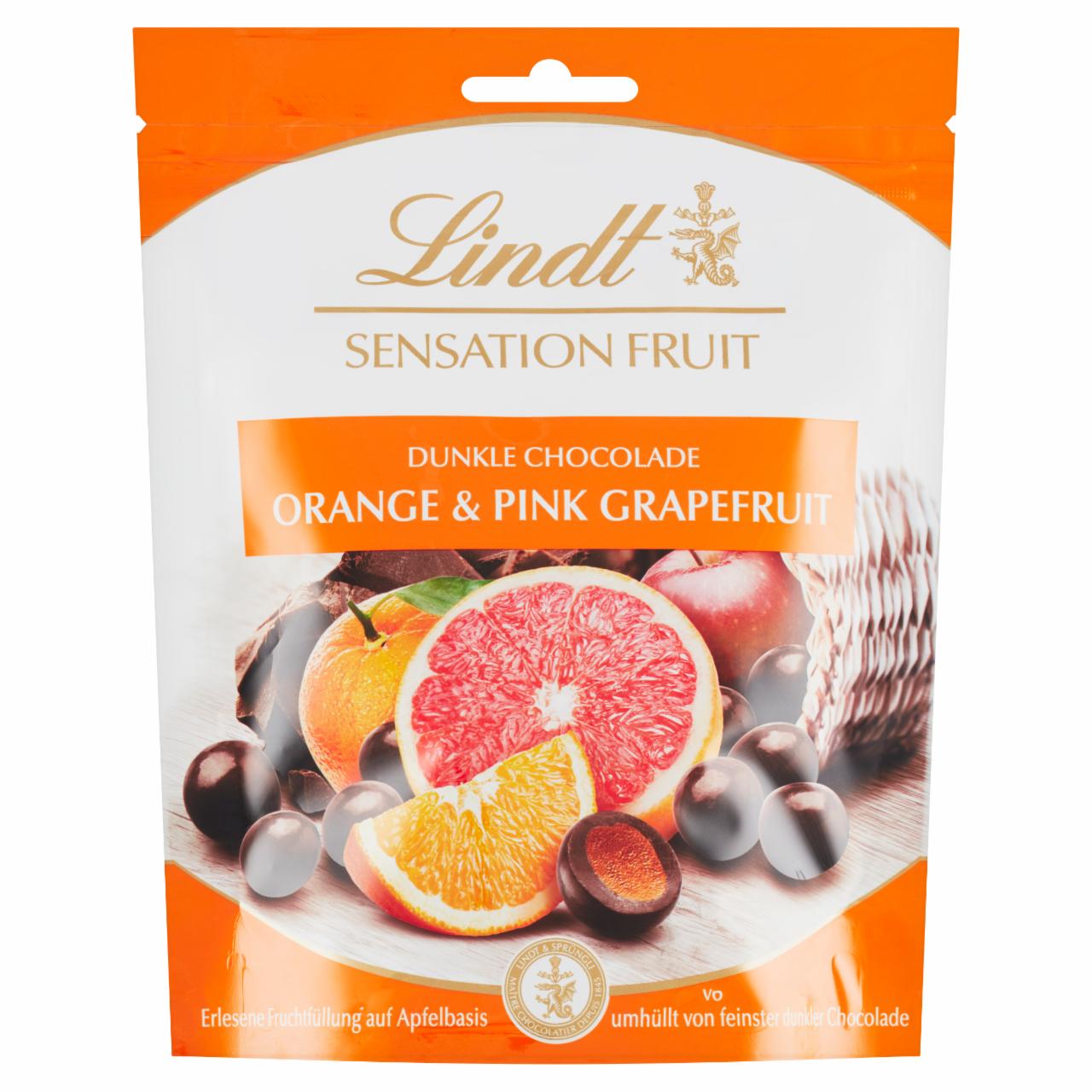 Photo - Lindt Sensation Fruit Orange & Pink Grapefruit Dark Chocolate 150 g