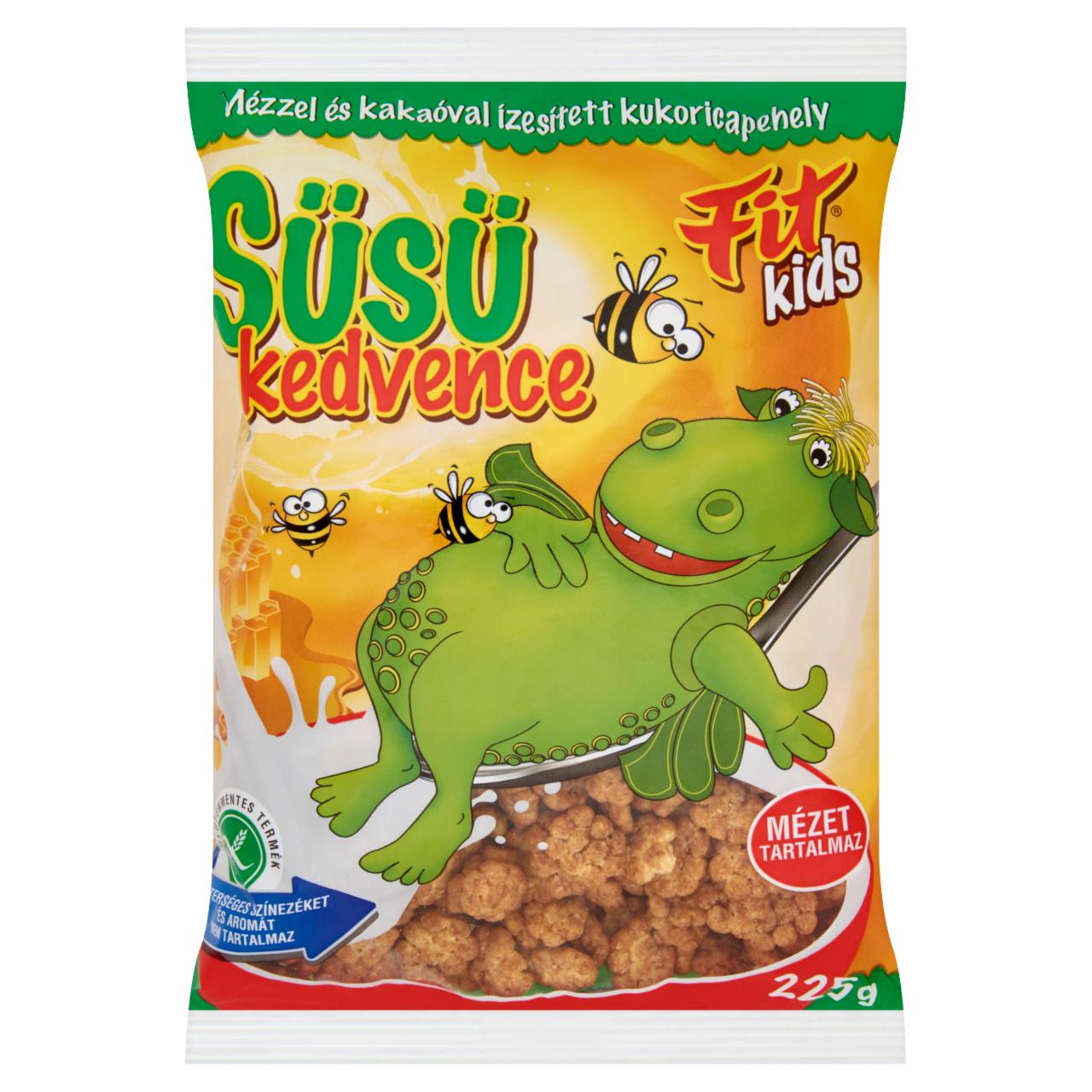 Photo - Fit Kids Süsü Kedvence Gluten-Free, Extruded, Honey and Cocoa Flavoured Corn Flakes 225 g