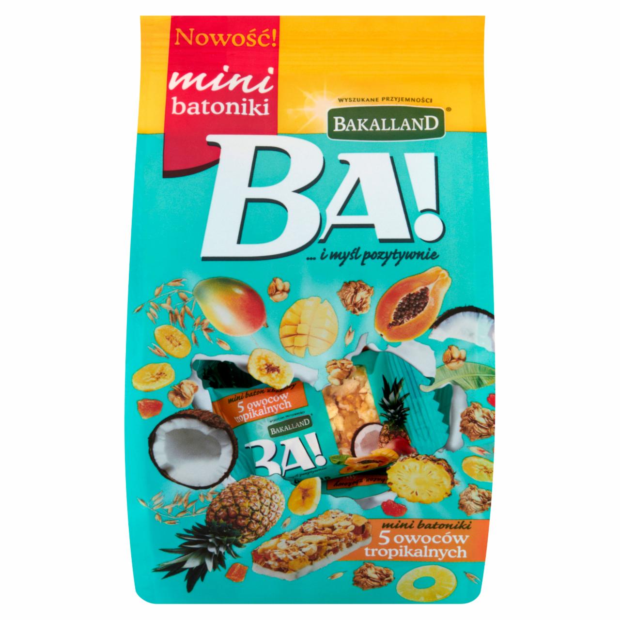 Photo - Bakalland Ba! Mini Cereal Bars with 5 Tropical Fruits 150 g (10 Pieces)