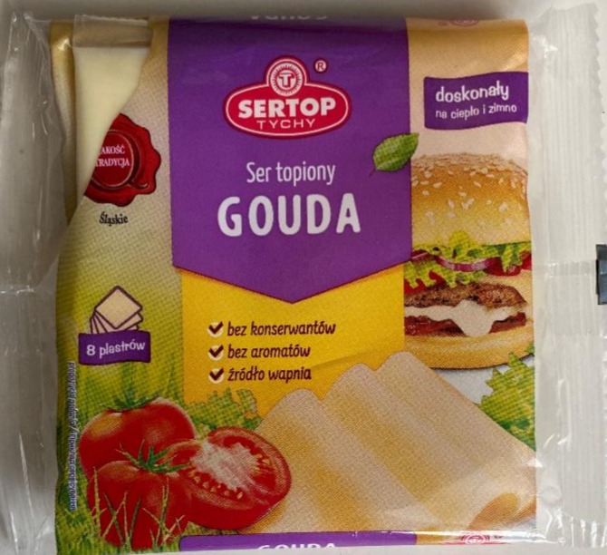 Photo - Sertop Tychy Gouda Processed Cheese in Slices 130 g (8 Pieces)