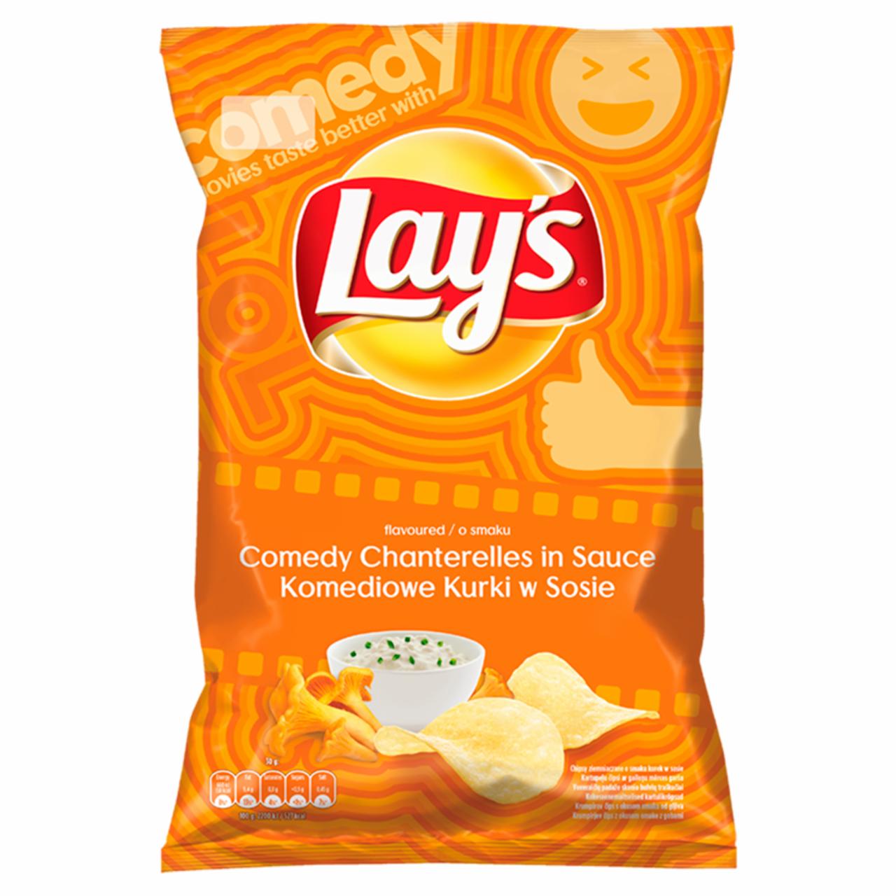 Photo - Lay's Comedy Chanterelles in Sauce Flavoured Potato Crisps 140 g