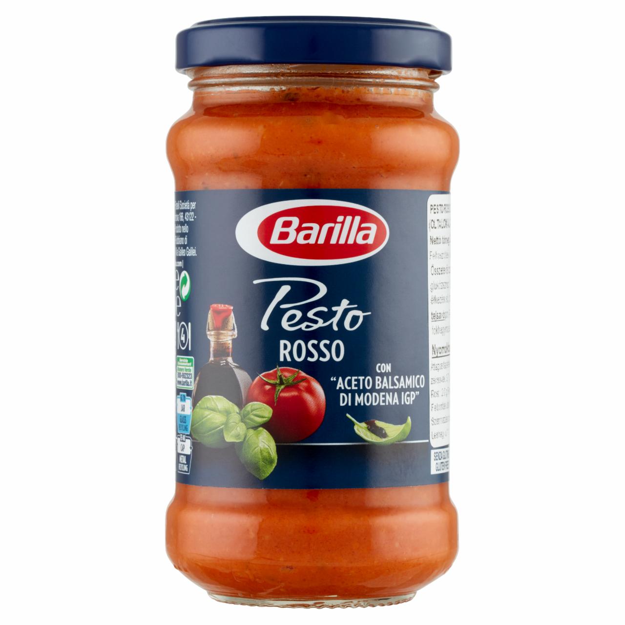 Photo - Barilla Pesto Rosso Red Pesto Sauce with Tomato, Basil and Balsamic Vinegar of Modena 200 g