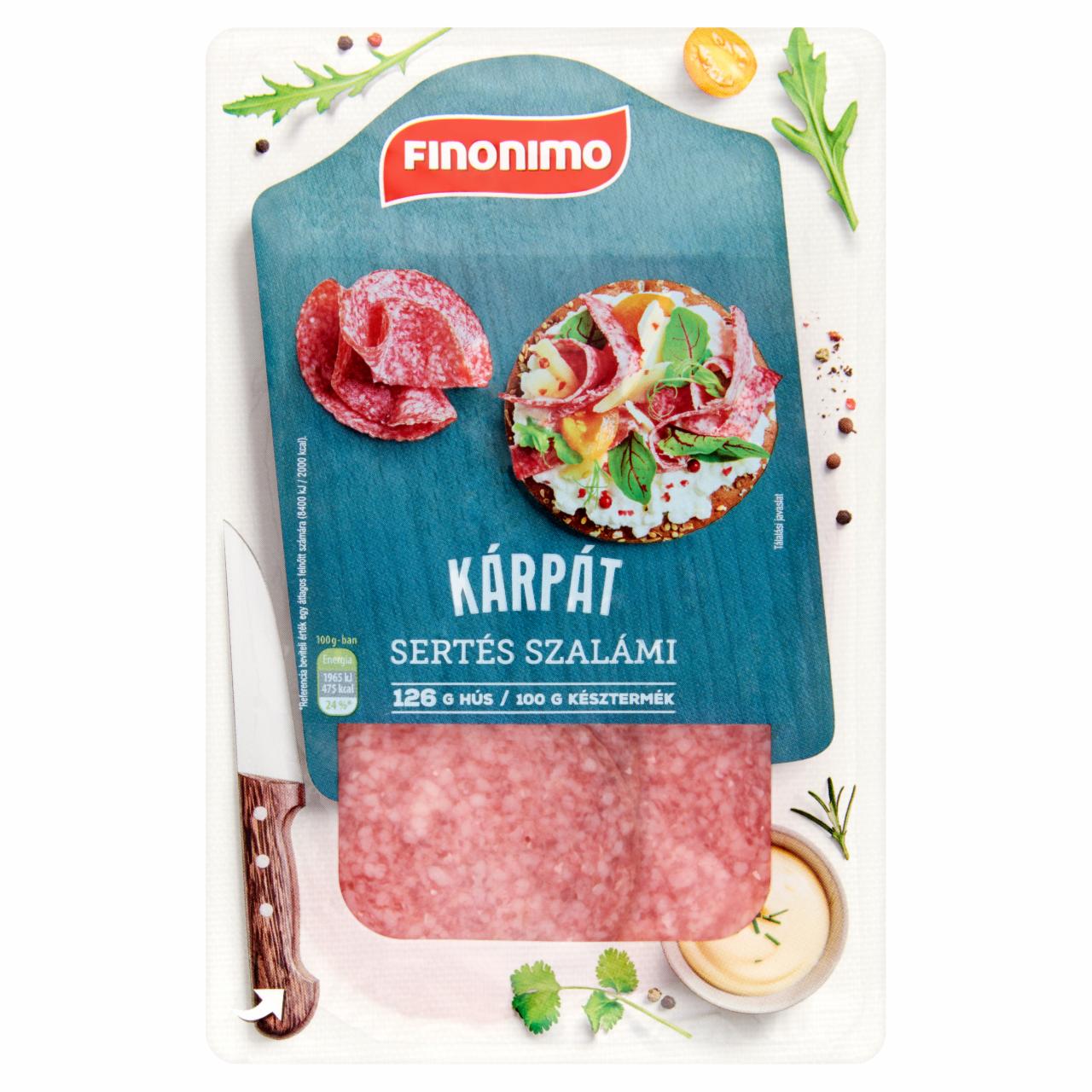 Photo - Finonimo Kárpát Sliced Pork Salami 75 g
