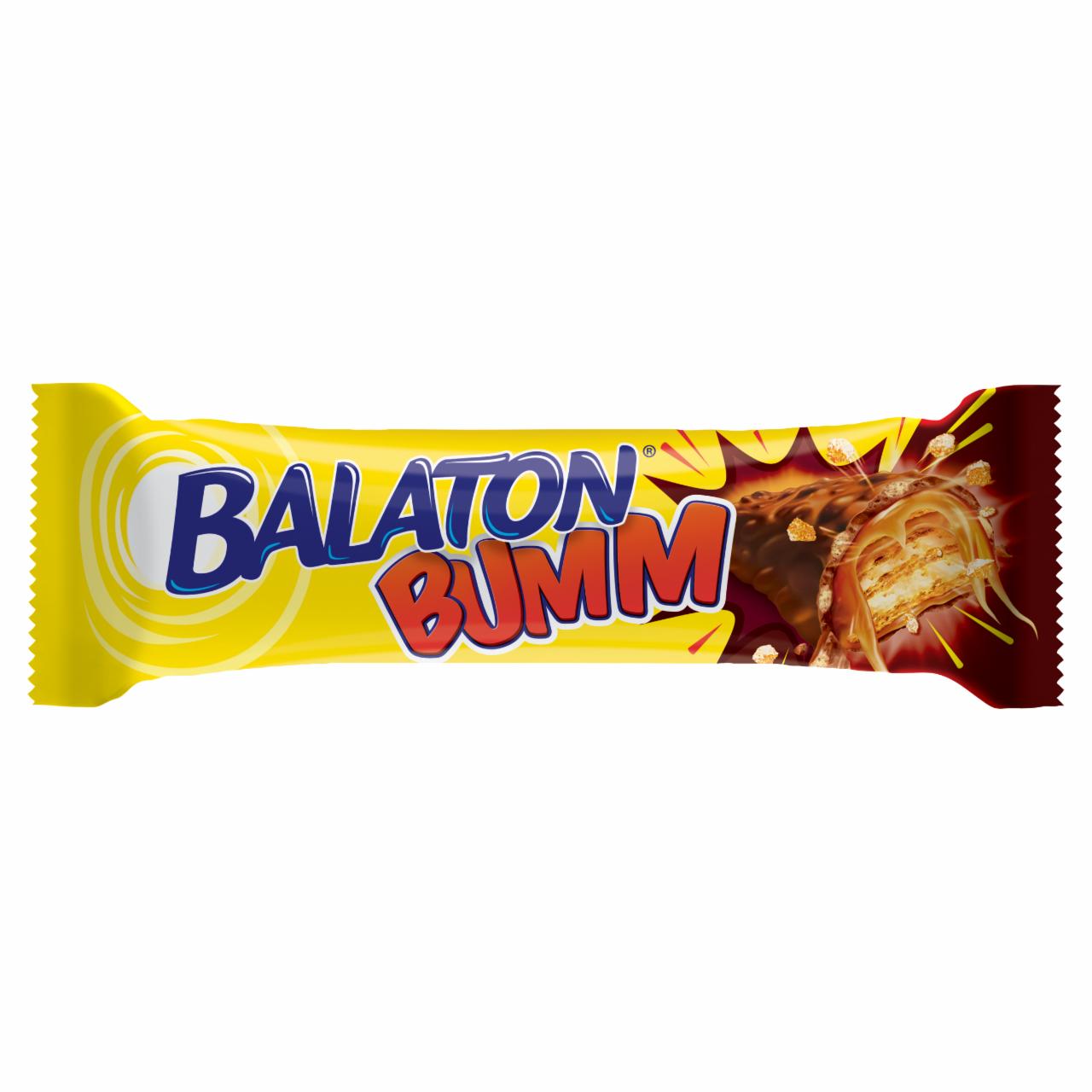 Photo - Balaton Bumm Wafer Bar with Cocoa Milk Coating, Filled with Caramel and Wheat Flakes 42 g