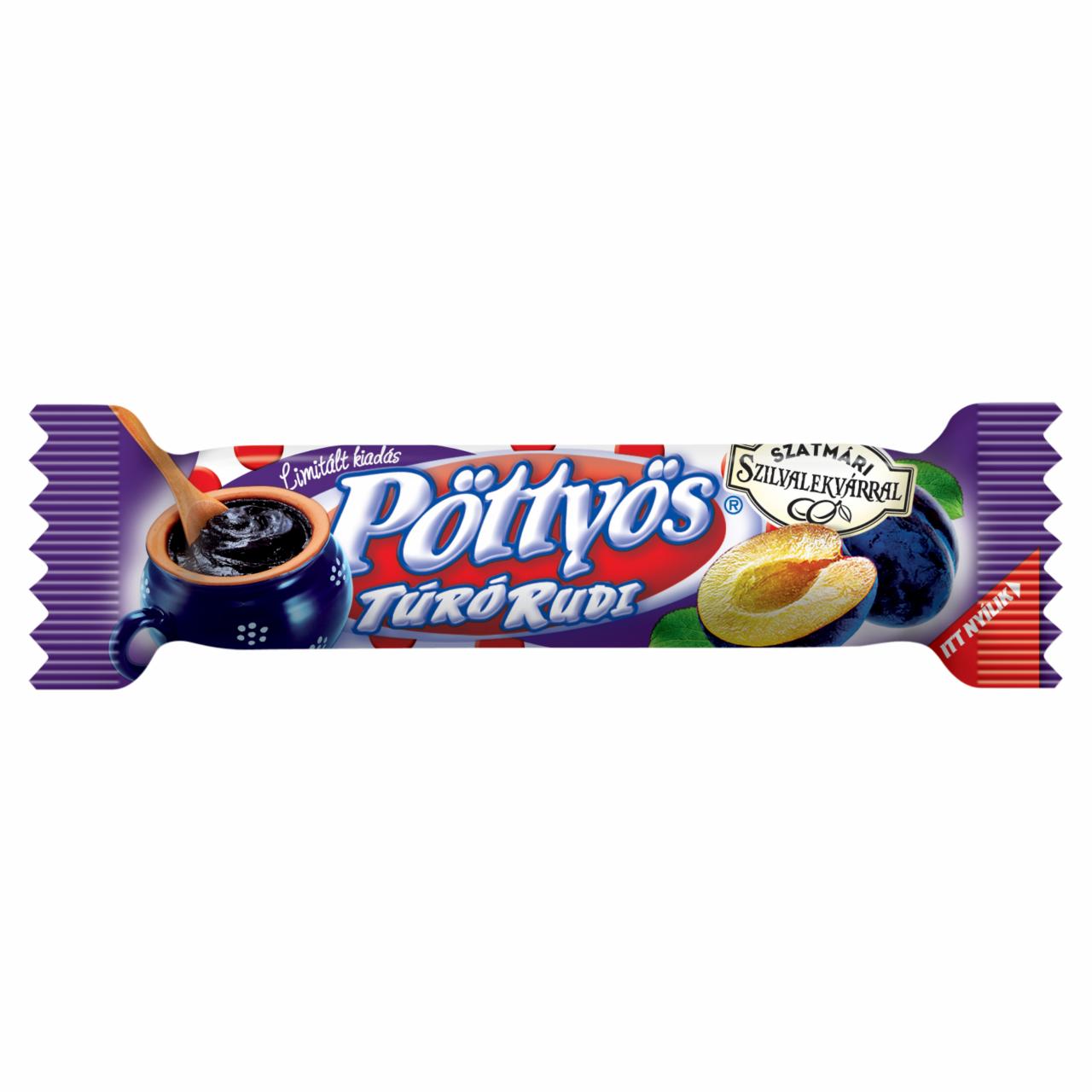 Photo - Pöttyös Túró Rudi Plum Jam Filled Chocolate Coated Cottage Cheese Desserts 30 g
