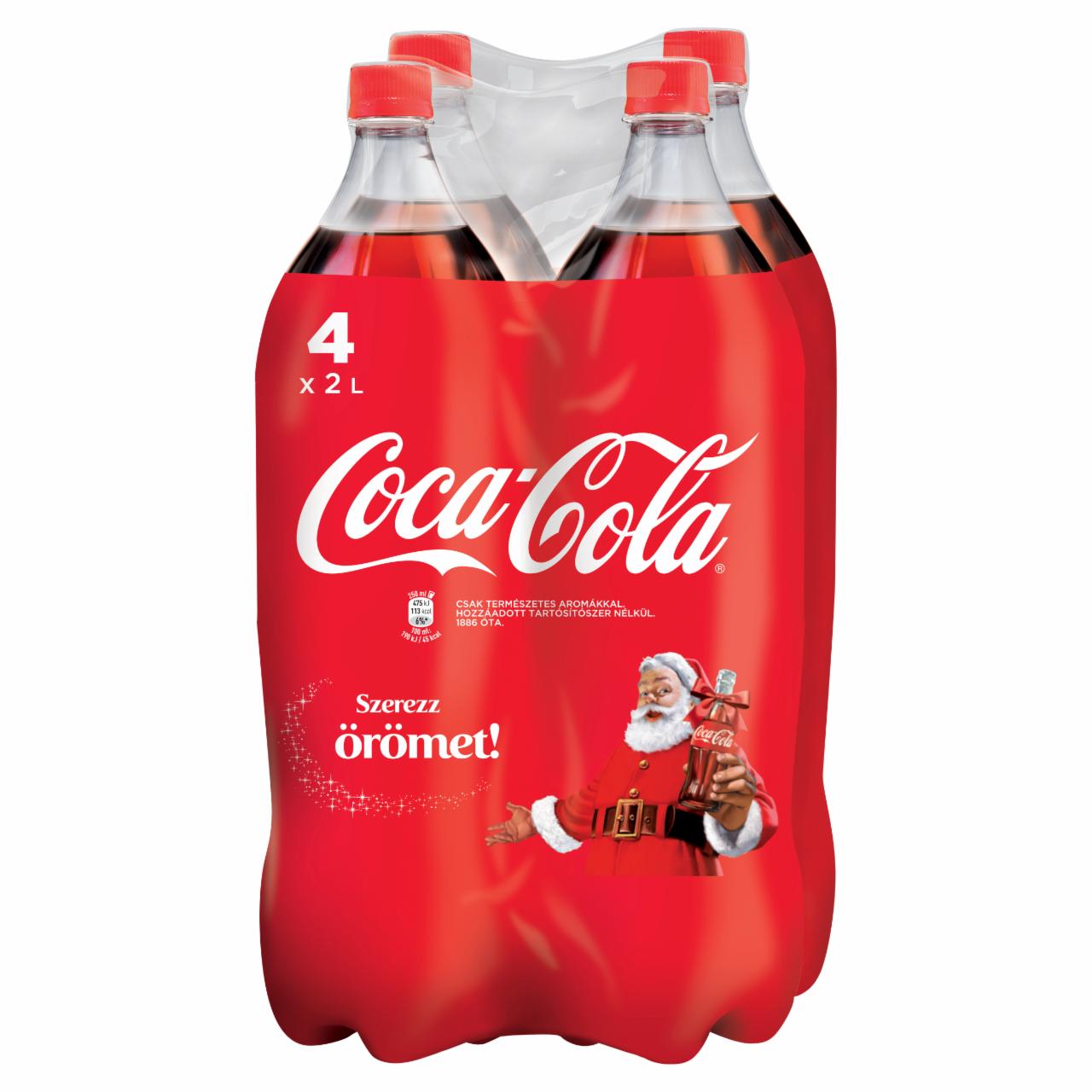 Photo - Coca-Cola Cola Flavoured Carbonated Soft Drink 4 x 2 l