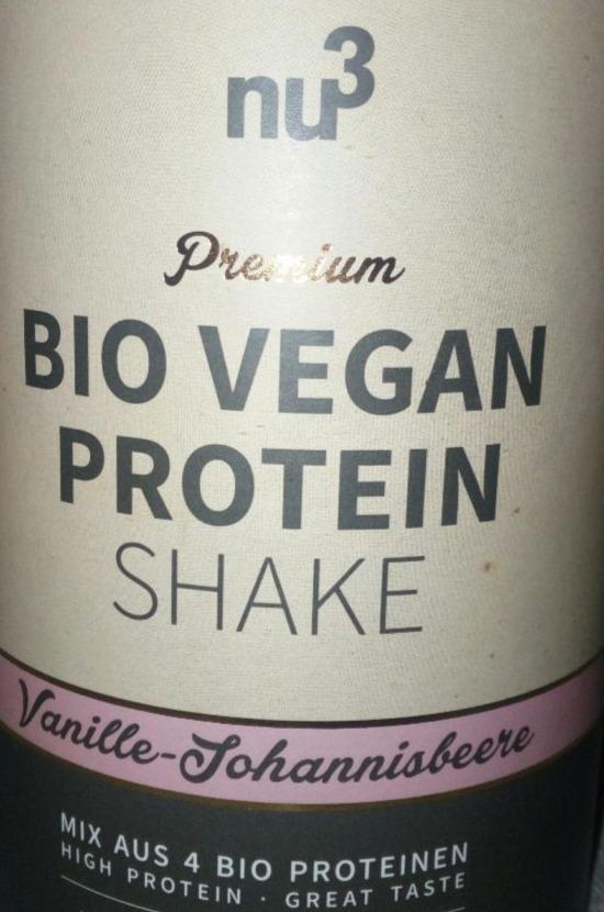 Photo - Premium bio vegan protein shake vanille nu3