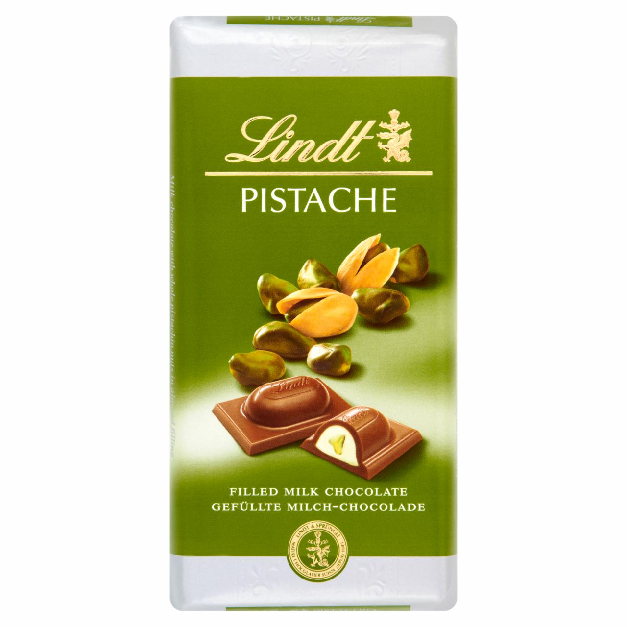 Photo - Lindt Pistache Filled Milk Chocolate 100 g