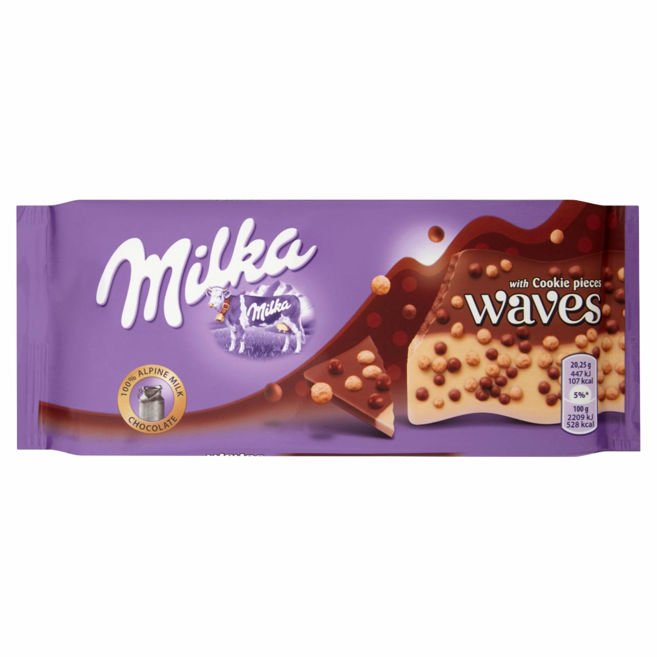 Photo - Milka Alpine Milk Cookie Pieces Waves 81 g