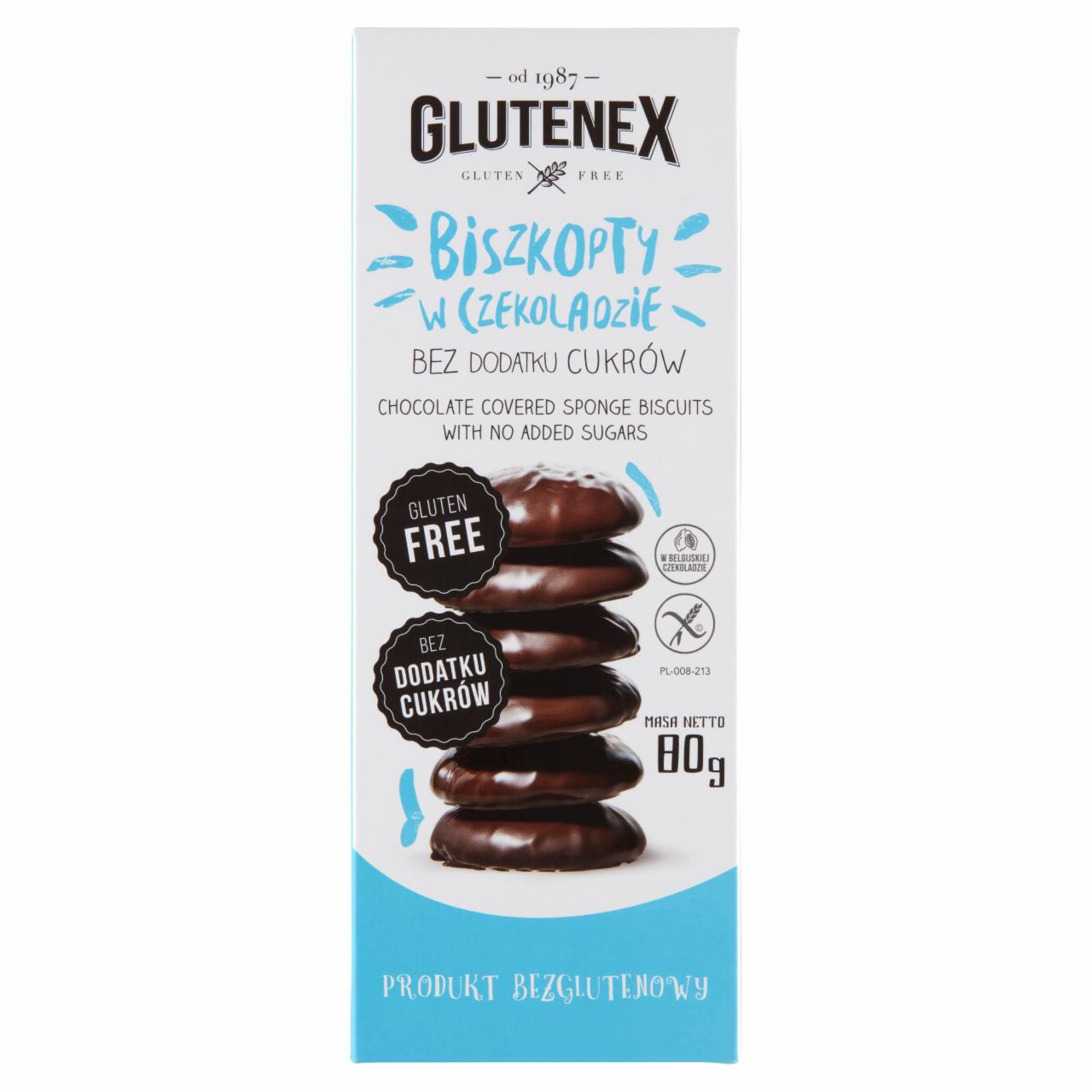 Photo - Glutenex Chocolate Covered Sponge Biscuits 80 g