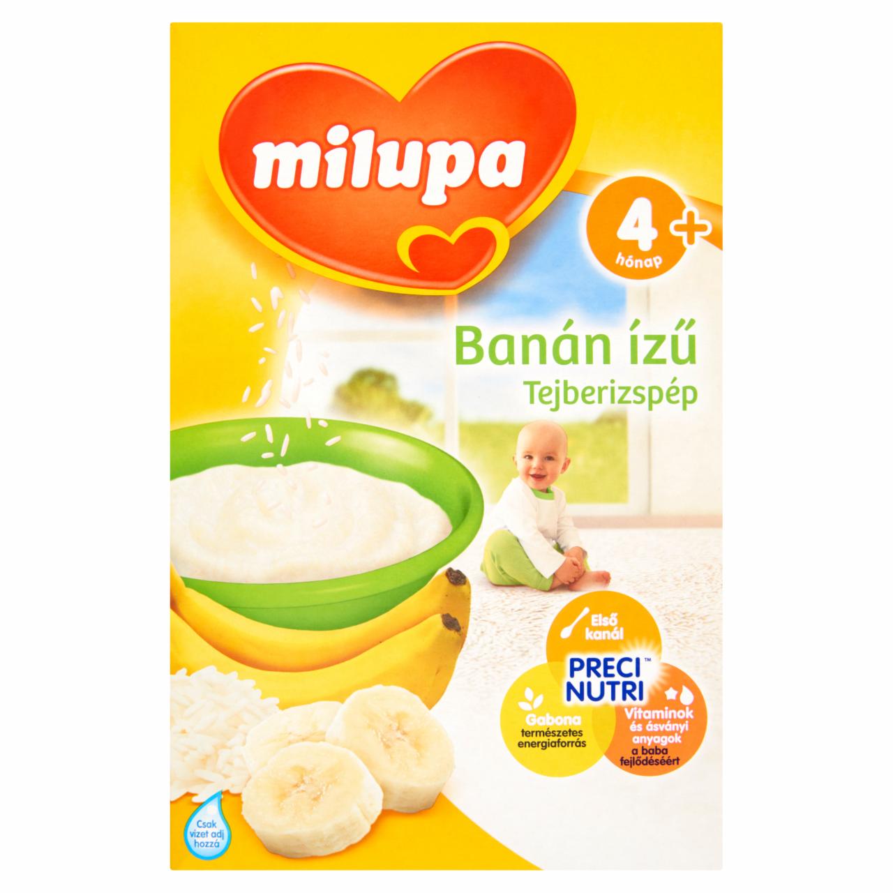 Photo - Milupa Banana Flavoured Milk Rice Pulp 4+ Months 250 g