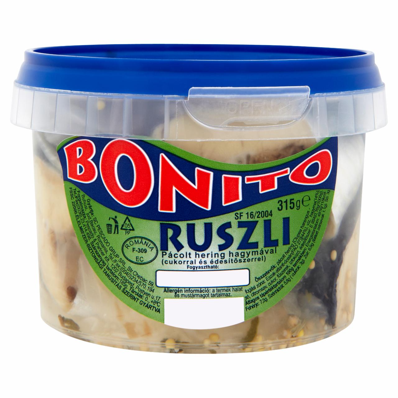 Photo - Bonito Ruszli Marinated Herring with Onion, Sugar and Sweetener 315 g