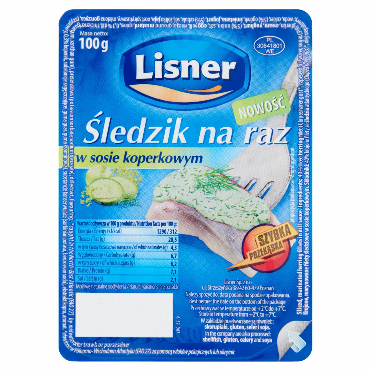 Photo - Lisner Herring Snack in Dill Sauce 100 g