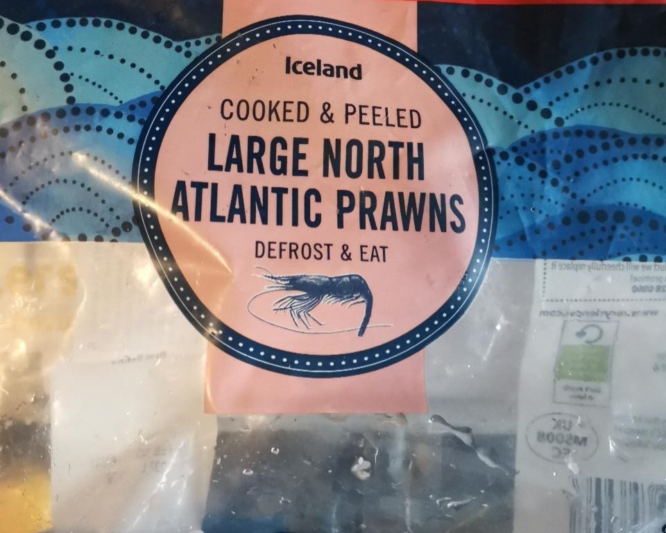 Photo - Cooked & Peeled Large North Atlantic Prawns Iceland