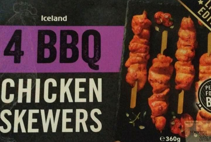 Photo - 4 bbq chicken skewers Iceland