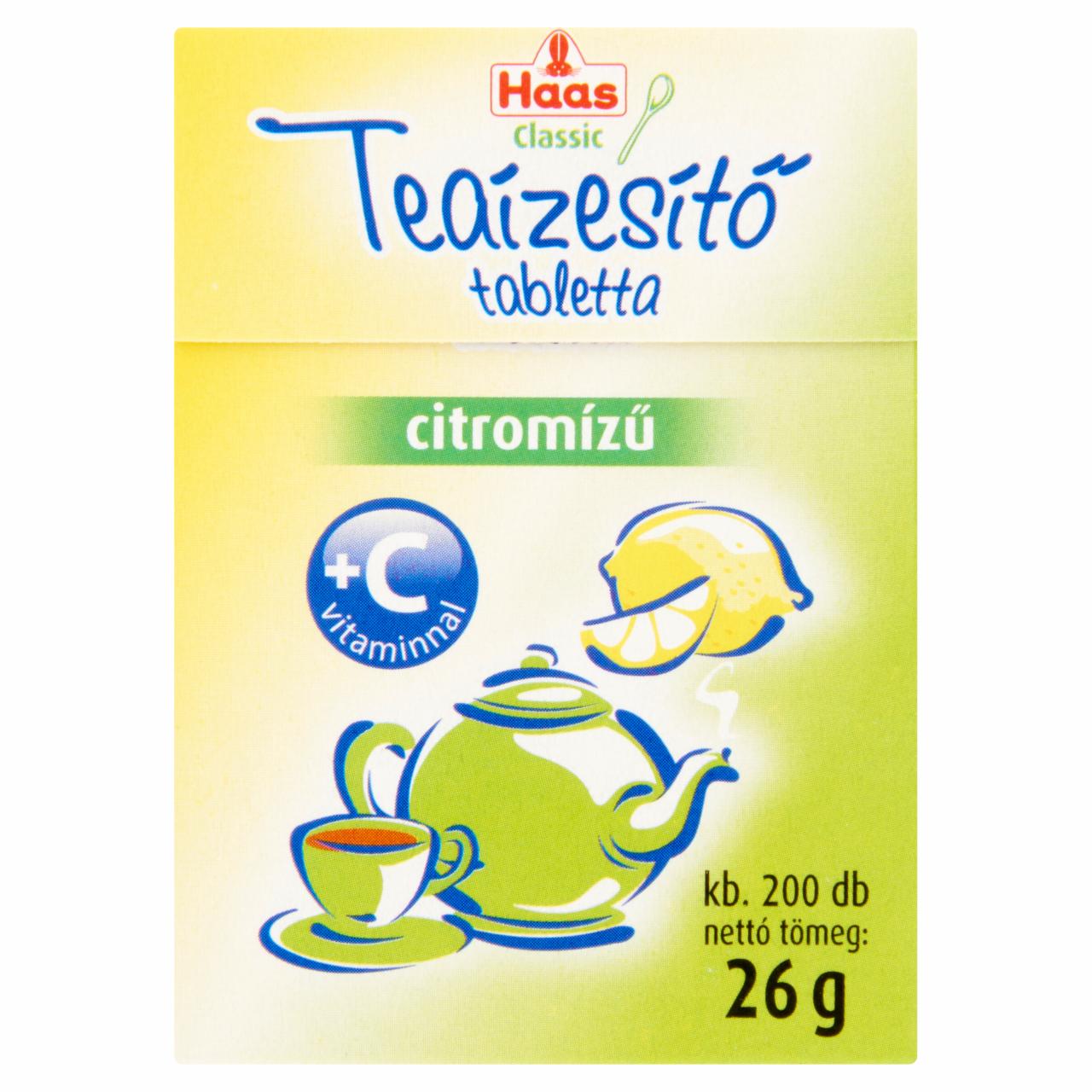 Photo - Haas Classic Lemon Flavoured Tea Flavor Tablet with Vitamin C 26 g