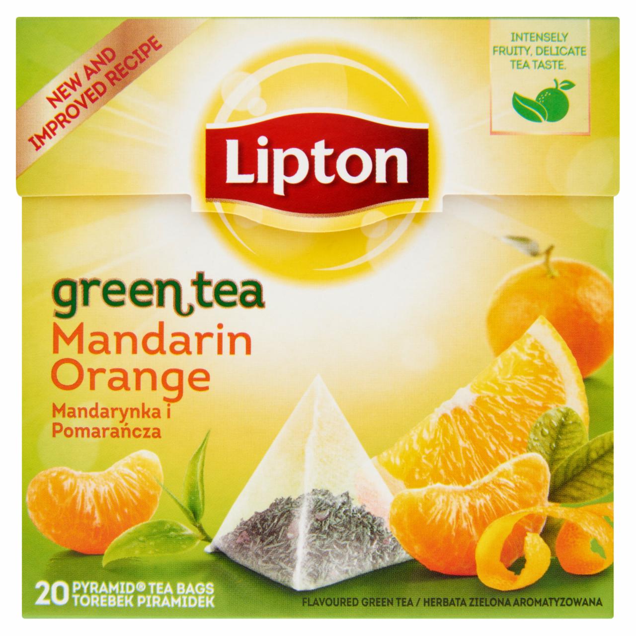 Photo - Lipton Mandarin-Orange Green Tea 20 Pyramid Tea Bags