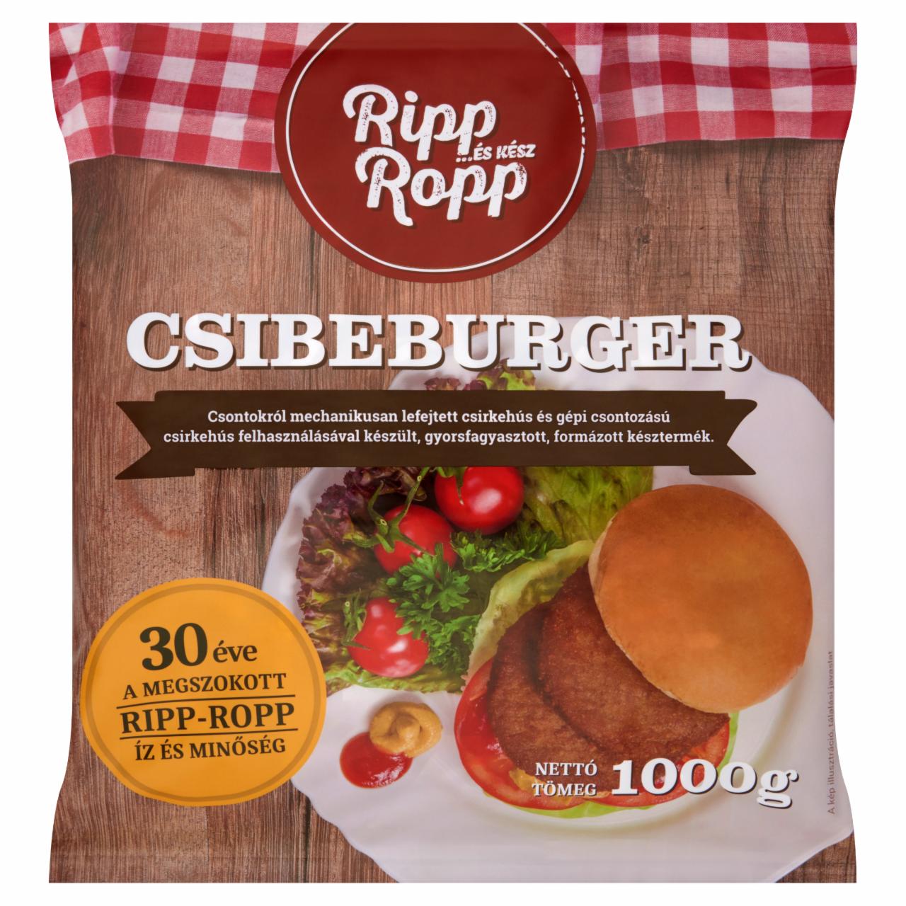 Photo - Ripp-Ropp Quick-Frozen Chicken Burger 1000 g