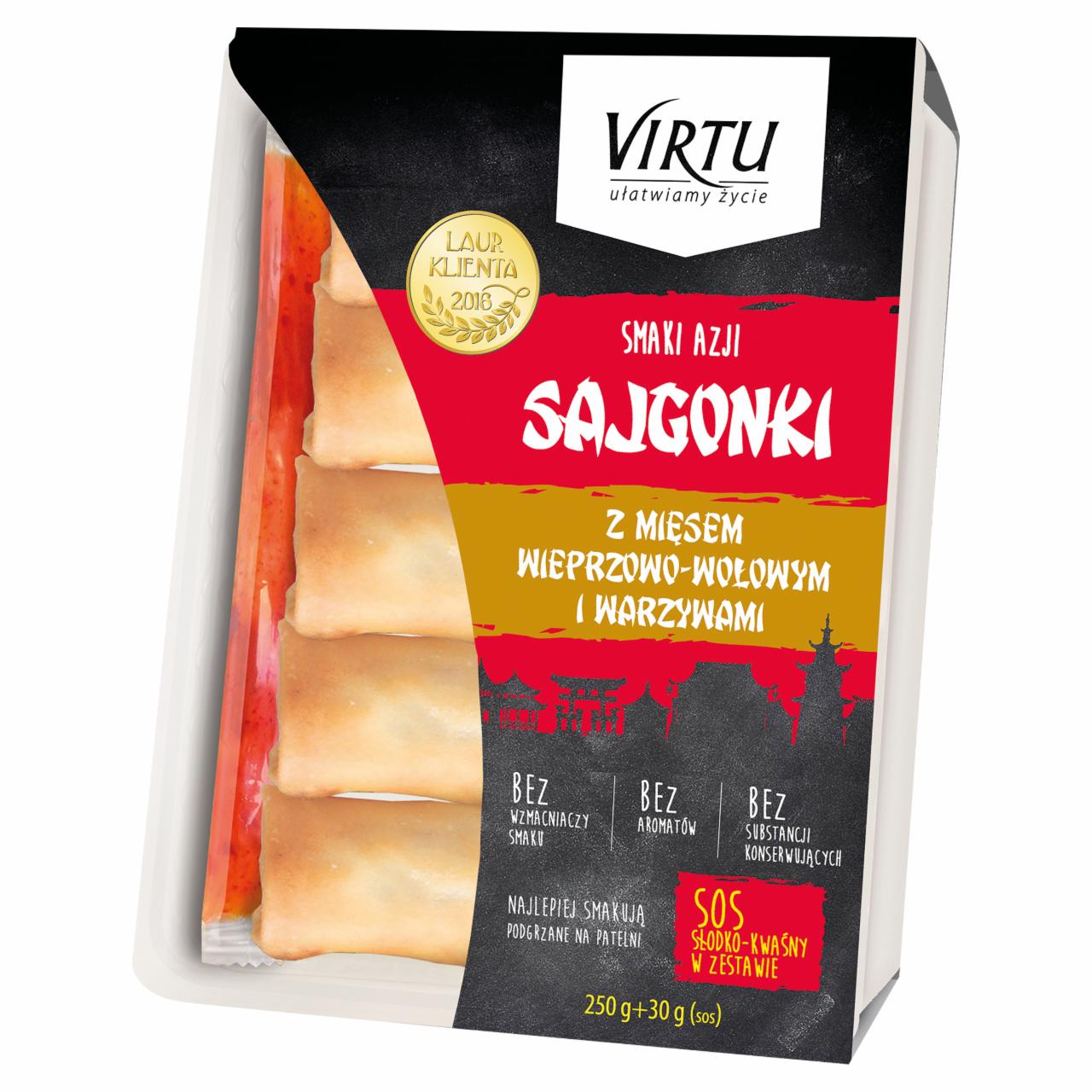 Photo - Virtu Smaki Azji Spring Rolls with Pork Beef Meat and Vegetable 250 g + Sweet and Sour Sauce 30 g