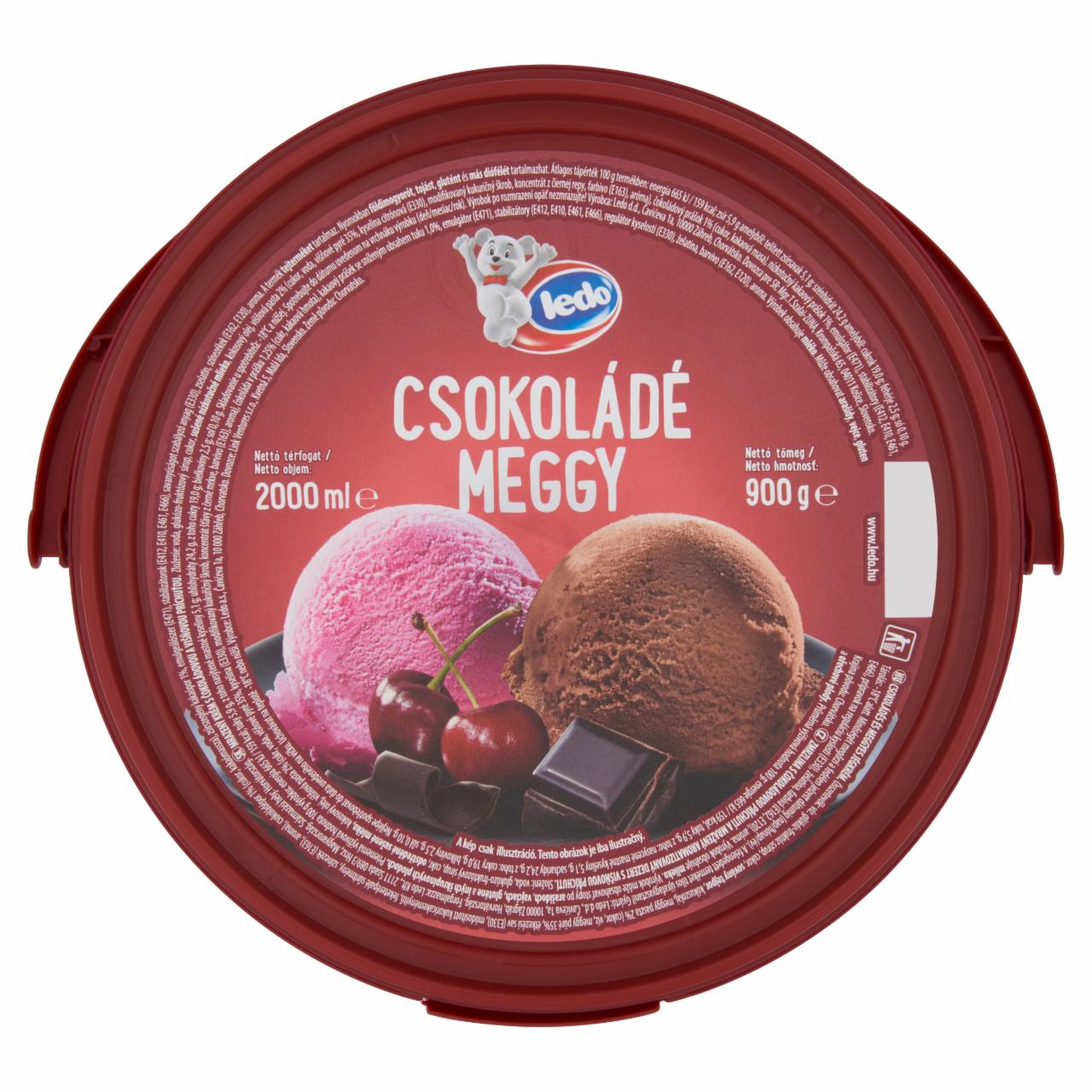 Photo - Ledo Chocolate and Sour Cherry Ice Cream 2000 ml