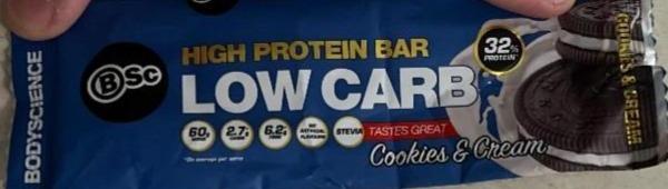 Photo - High Protein Bar Low Carb Cookies & Cream Bsc BodyScience