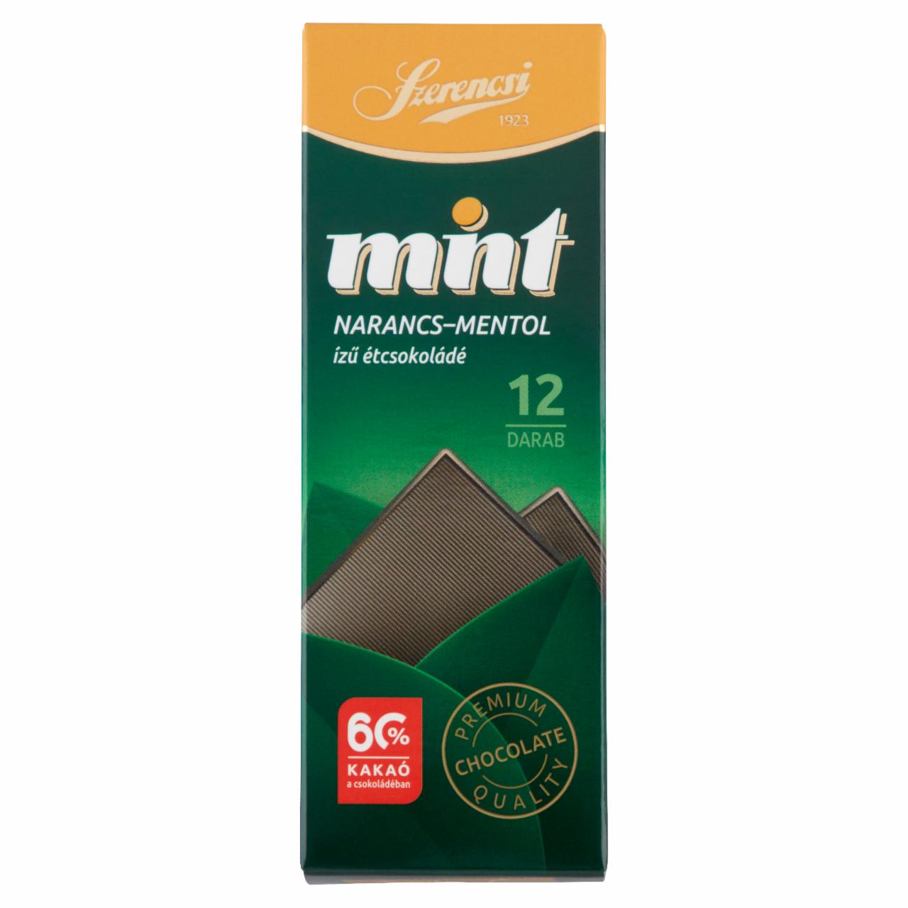 Photo - Szerencsi Mint Orange and Menthol Flavoured Dark Chocolate 12 pcs 54 g