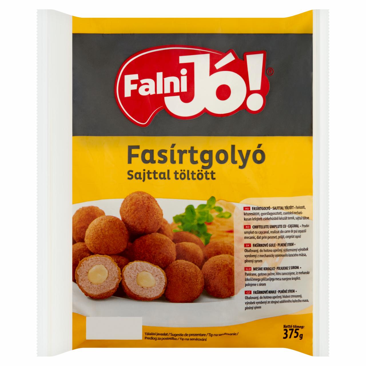 Photo - Falni Jó! Breaded, Ready-Fried, Quick-Frozen Cheese Filled Meatballs 375 g