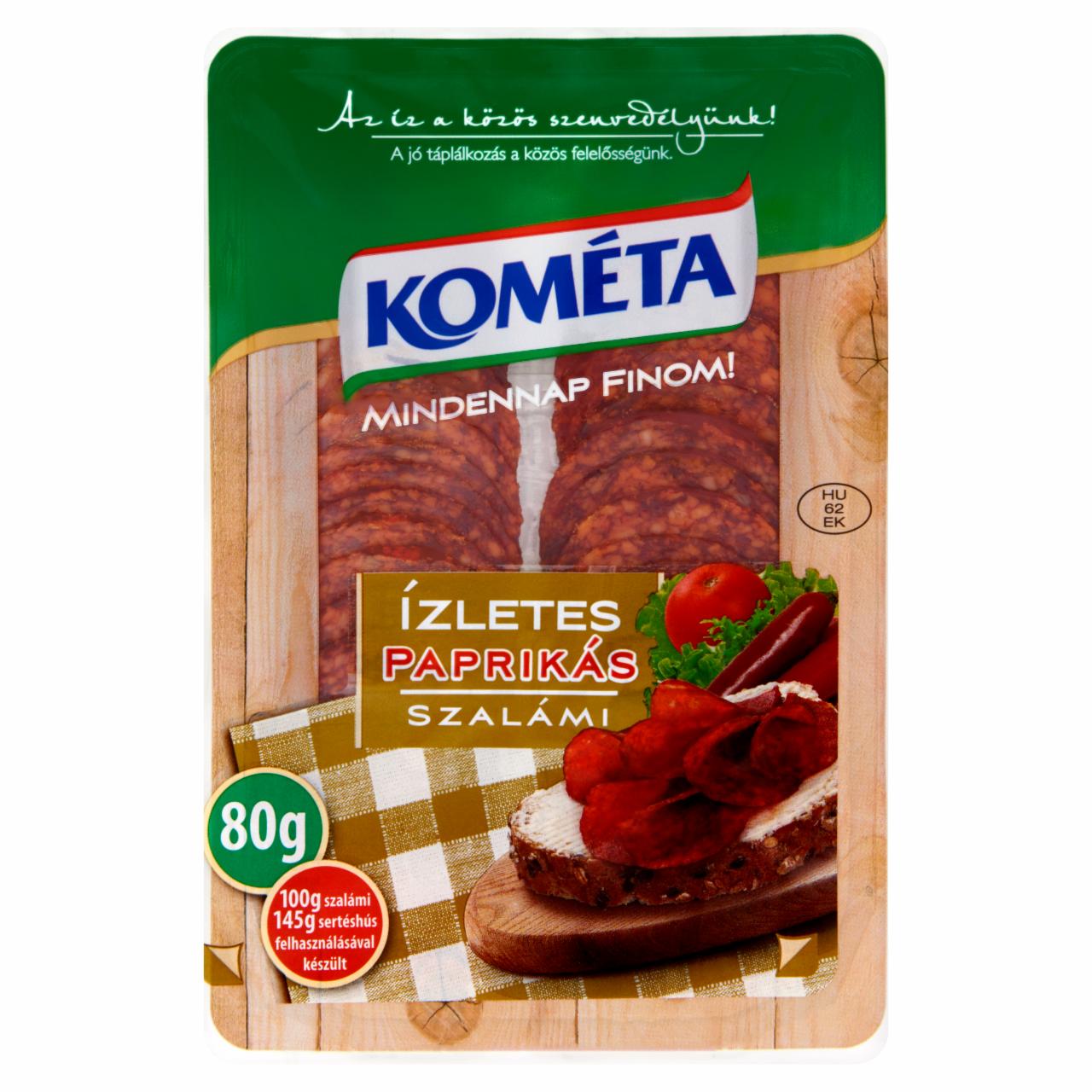 Photo - Kometa Útravaló Sliced Tasty Salami with Pepper 80 g