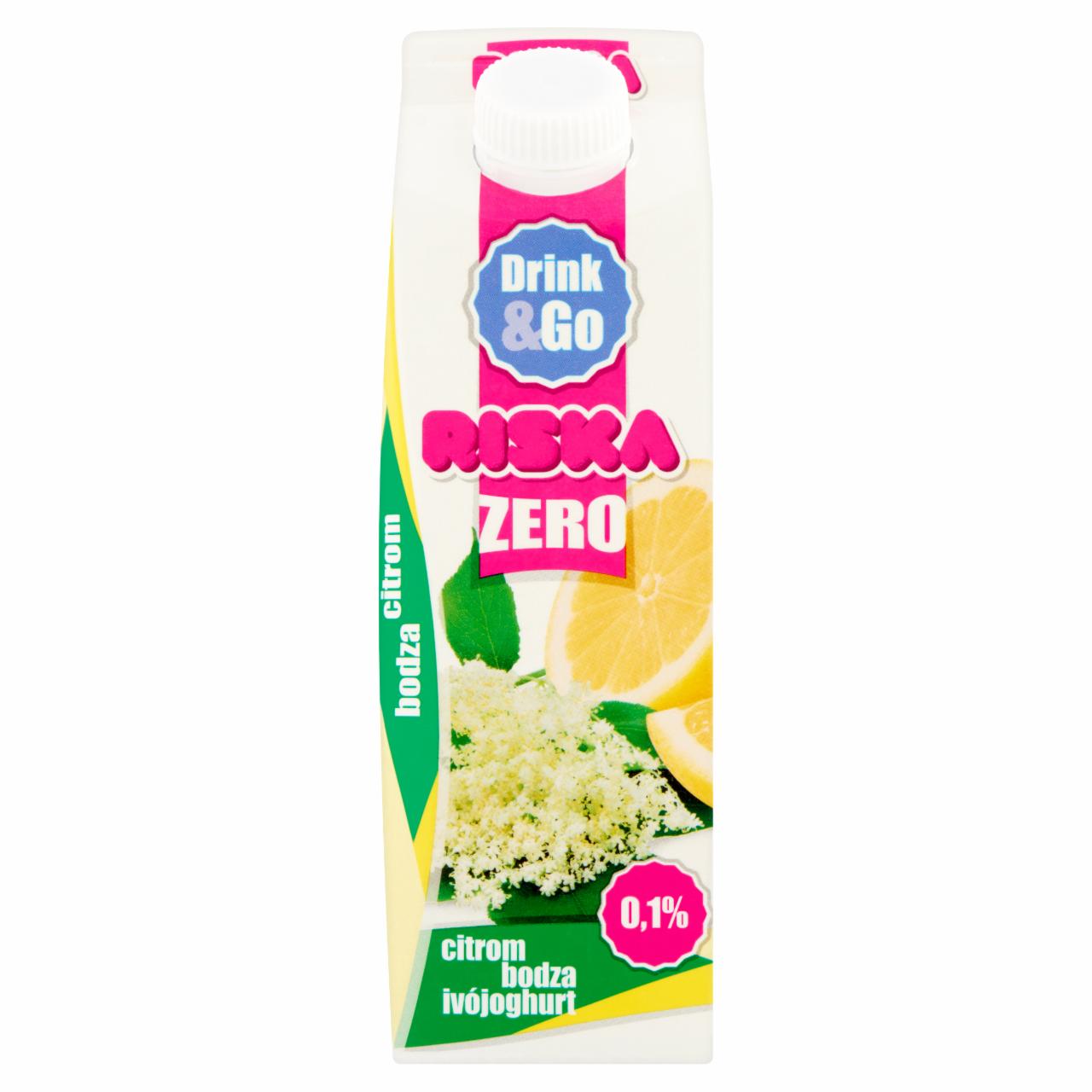 Photo - Riska Drink & Go Zero Lemon-Elder Lactose-Free Low-Fat Yogurt Drink with Live Culture 450 g