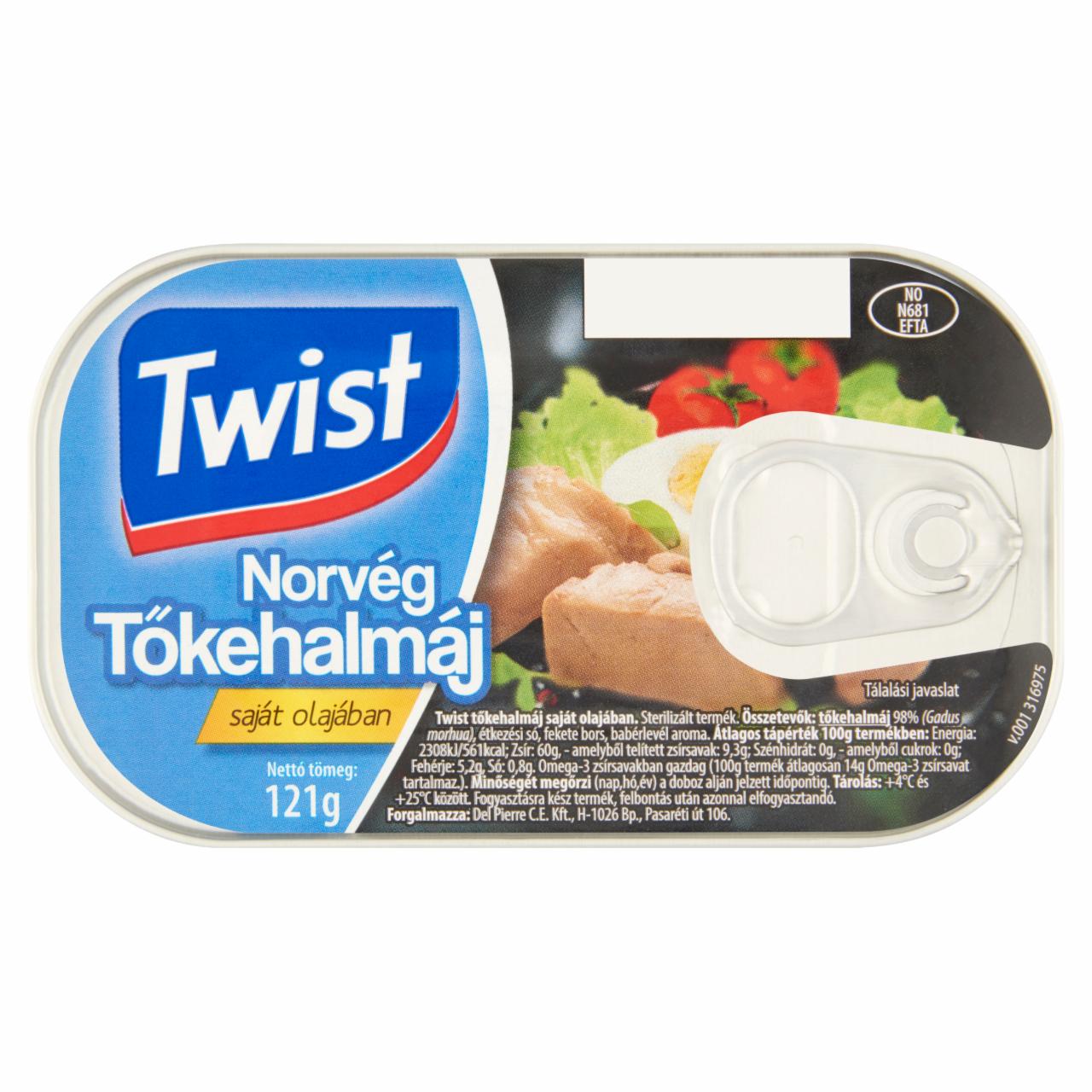 Photo - Twist Norwegian Cod Liver in its Own Oil 121 g