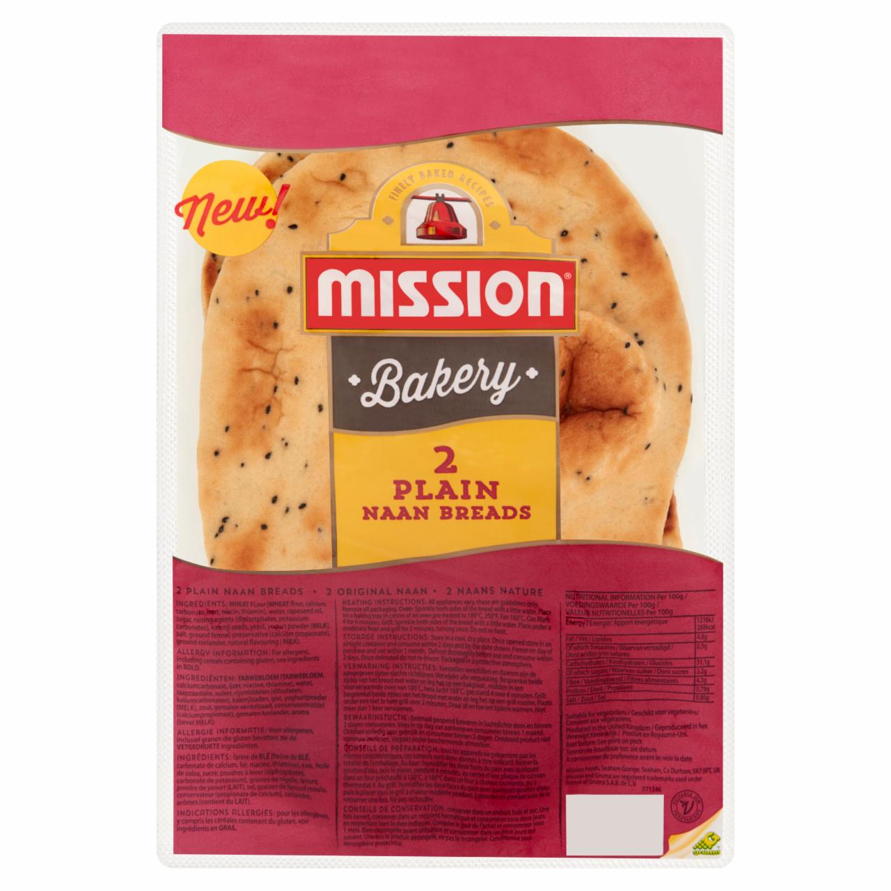 Photo - Mission Bakery Naan Bread 240 g (2 Pieces)