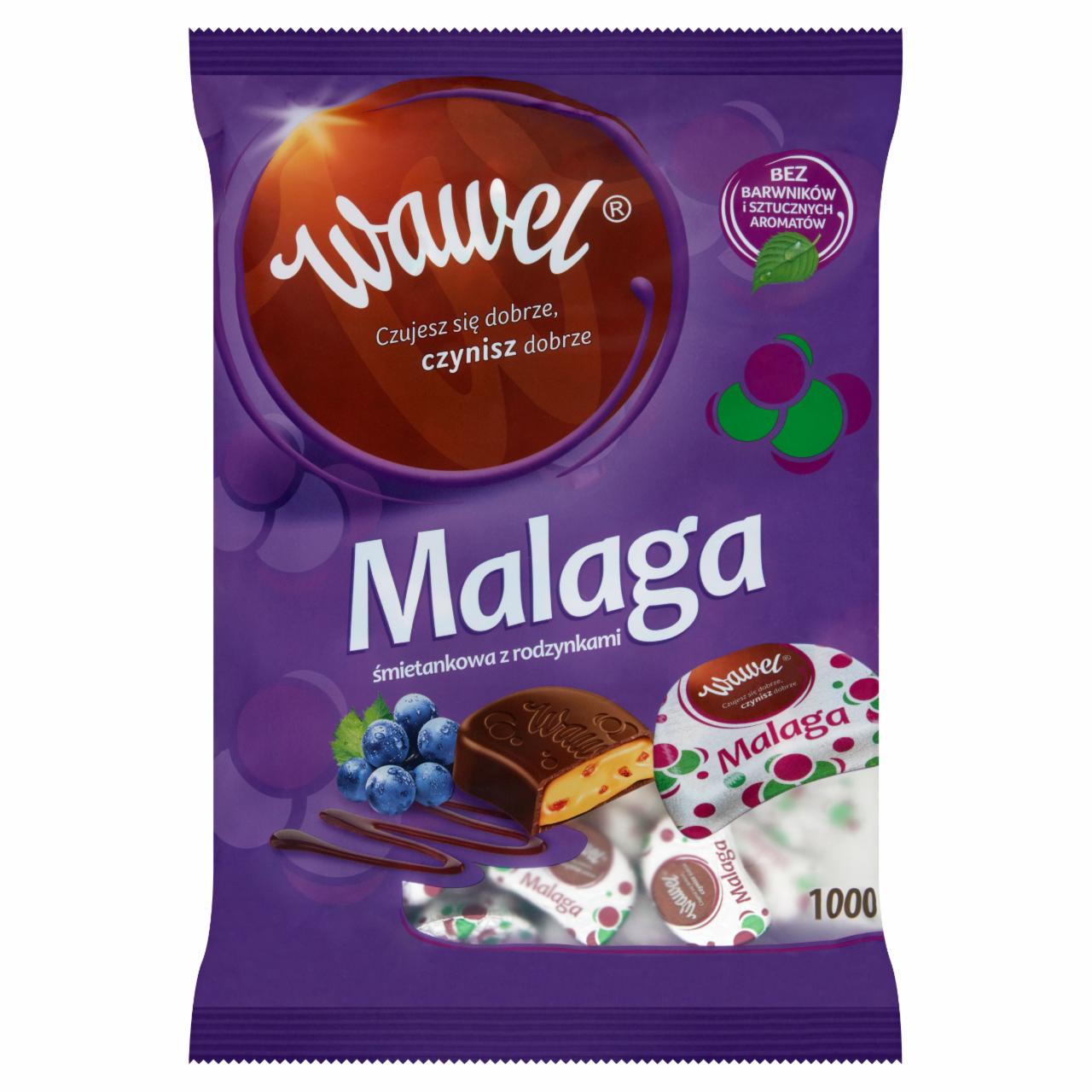 Photo - Wawel Malaga Cream with Raisins Filled Chocolate 1000 g