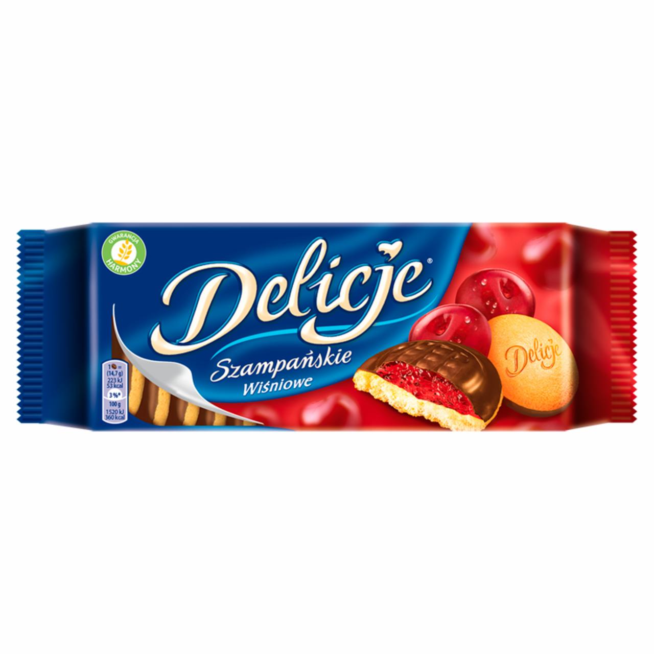 Photo - Delicje Szampańskie Biscuits with Cherry Jelly Coated with Chocolate 147 g