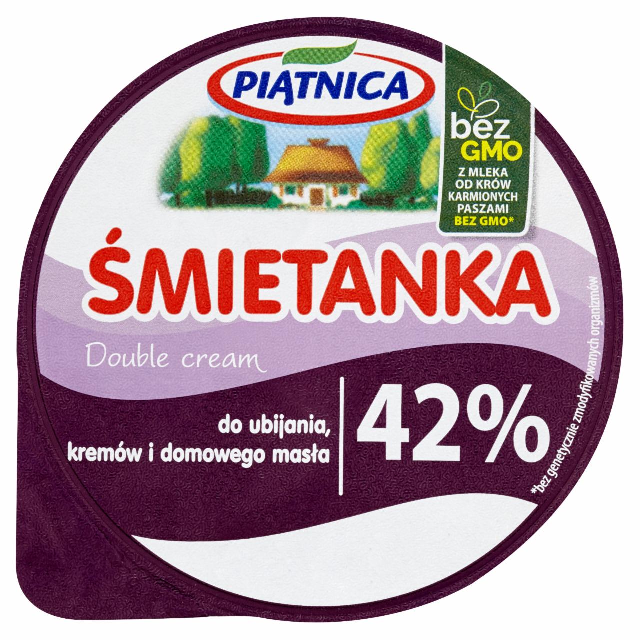 Photo - Piątnica 42% Fat Whipping Cream and Homemade Butter Double Cream 200 ml