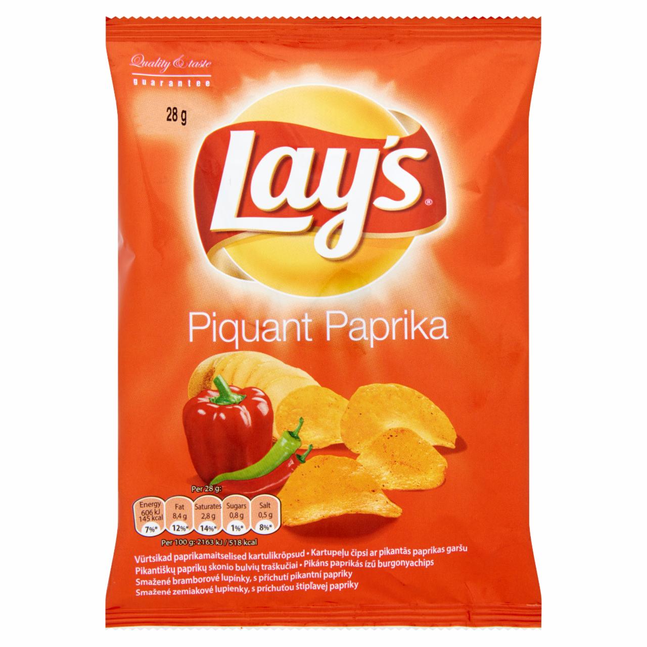 Photo - Lay's Piquant Paprika Flavoured Potato Crisps 28 g