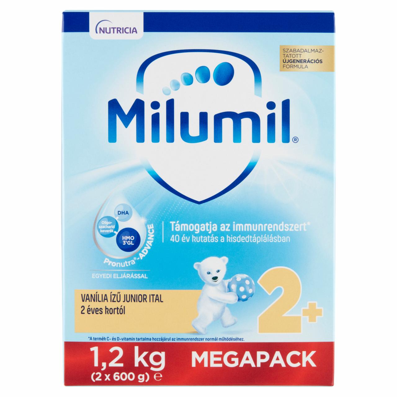 Photo - Milumil Junior 2+ Vanilla Flavoured Kids Drink 2+ Years 2 x 600 g (1,2 kg)