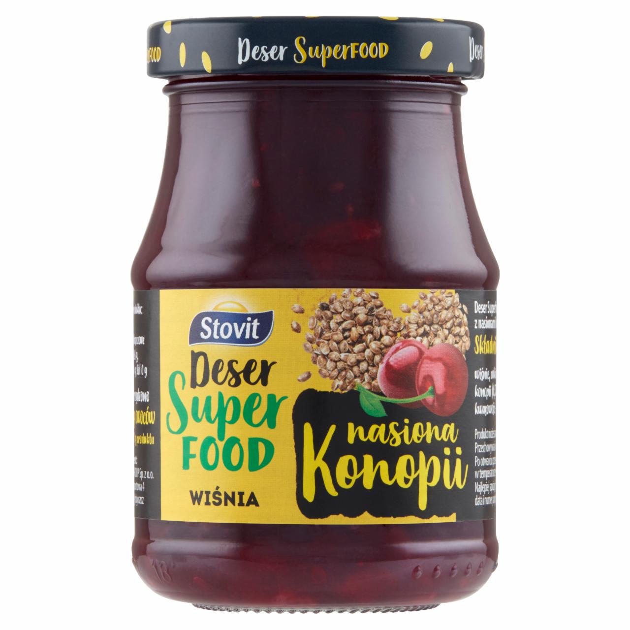 Photo - Stovit Cherry Hemp Seeds Superfood Dessert 190 g
