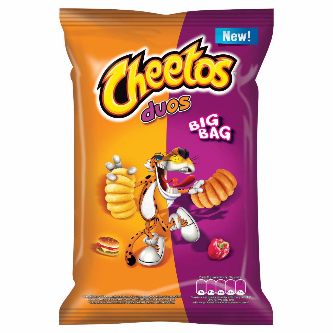 Photo - Cheetos Corn Crisps Flavor and Taste of a Hamburger Peppers in Varying Proportions 85 g