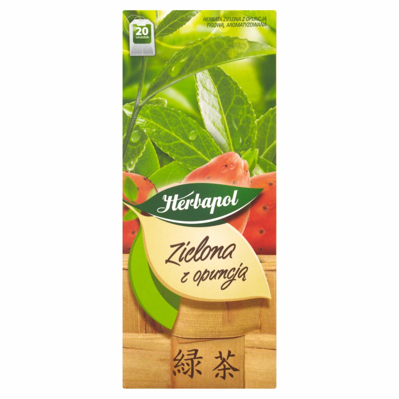 Photo - Herbapol Green Tea with Fig Prickly Pear Flavoured 30 g (20 Tea Bags)